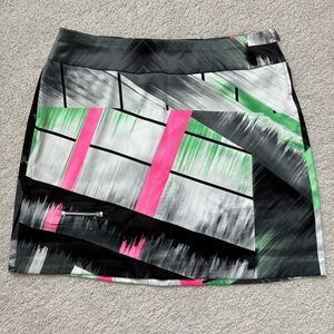 Black/white/pink/green Jamie Sadock Golf /Tennis Skort Ladies Sz 12